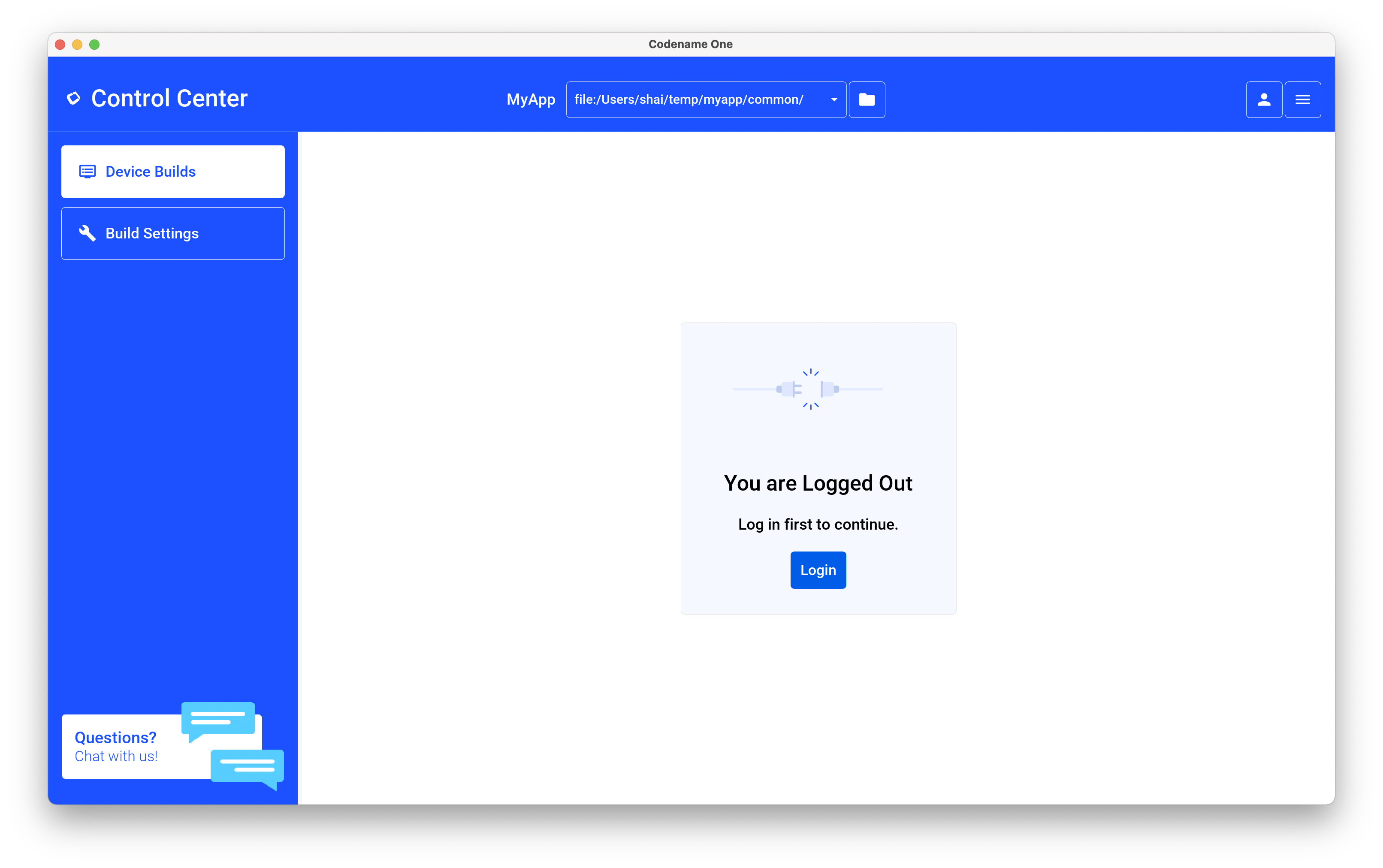 Builds in Empty State
